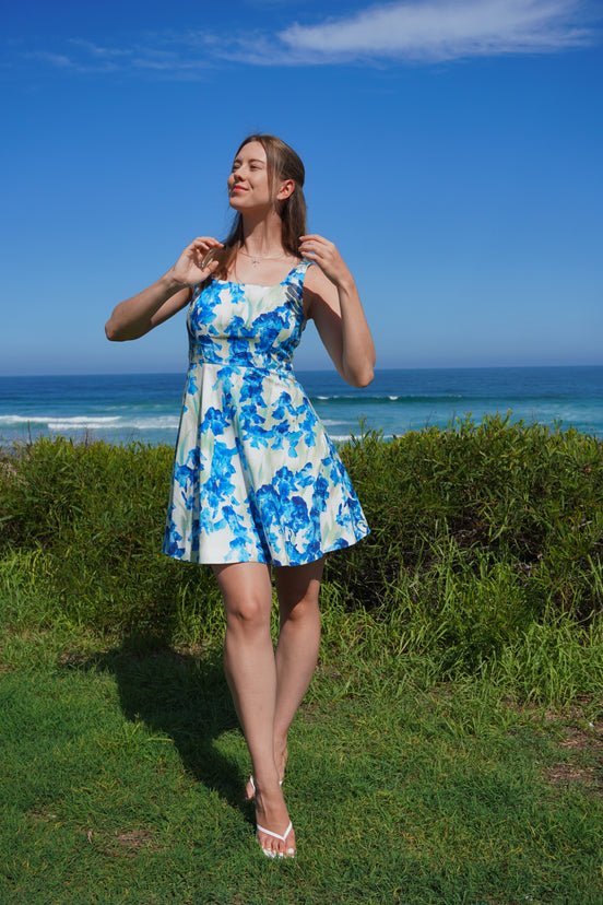 Coastal Blossom Mini Dress