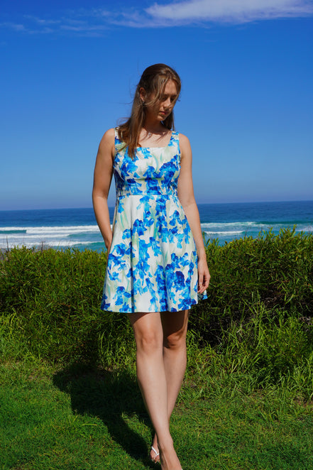 Coastal Blossom Mini Dress