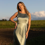 Jane Cowl Back Satin Dress