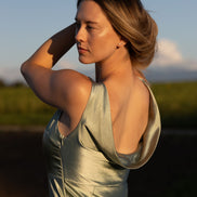 Jane Cowl Back Satin Dress